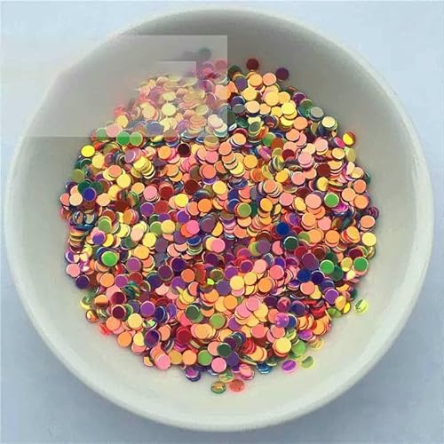 20 g (Größe 2 mm) Multi Mixed Dot Pailletten für Nail Art Nail Beauty, bunte Lady Girls Maniküre Glitter Paillettes - Standard von OXFYY