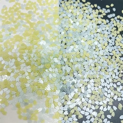 20 g 4,0 mm Oriental Cherry PET lose Pailletten Glitzer Pailletten für Nail Art Maniküre/Nähen/Hochzeitsdekoration Konfetti-Gelb Blau-150 g von OXFYY