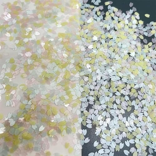 20 g 4,0 mm Oriental Cherry PET lose Pailletten Glitzer Pailletten für Nail Art Maniküre/Nähen/Hochzeitsdekoration Konfetti-Gelb Blau Rosa-20 g von OXFYY