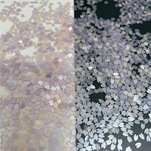 20 g 4,0 mm Oriental Cherry PET lose Pailletten Glitzer Pailletten für Nail Art Maniküre/Nähen/Hochzeitsdekoration Konfetti-Orange Lila-20 g von OXFYY
