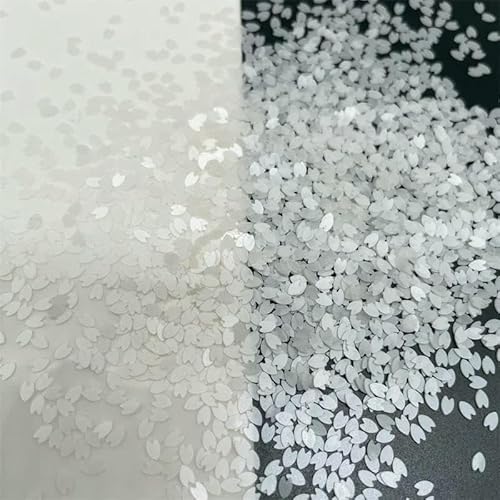 20 g 4,0 mm Oriental Cherry PET lose Pailletten Glitzer Pailletten für Nail Art Maniküre/Nähen/Hochzeitsdekoration Konfetti-weiß-20 g von OXFYY