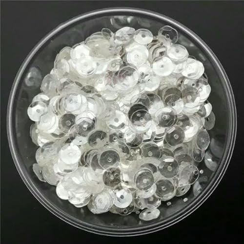 20 g Kristall-transparente Serie, lose Pailletten, Basteln, Nähen, Damen-/Kinderbekleidung, DIY-Zubehör, 6 mm Tasse von OXFYY