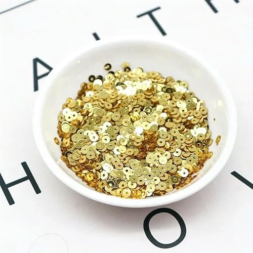 20 g runde, flache, lose Pailletten für handgenähte Brautkleider, Kleider, Schuhe und Hüte, DIY-Zubehör, Dekoration, PVC-Perlen, 3–6 mm, Hellgold, 20 g – 6 mm, 20 g, 1500 Stück 20 g runde, flache, lose Pailletten für handgenähte Brautkleider, Kleider, Schuhe und Hüte, DIY-Zubehör, Dekoration, PVC-Perlen, 3–6 mm, Hellgold, 20 g – 6 mm, 20 g, 1500 Stück von OXFYY