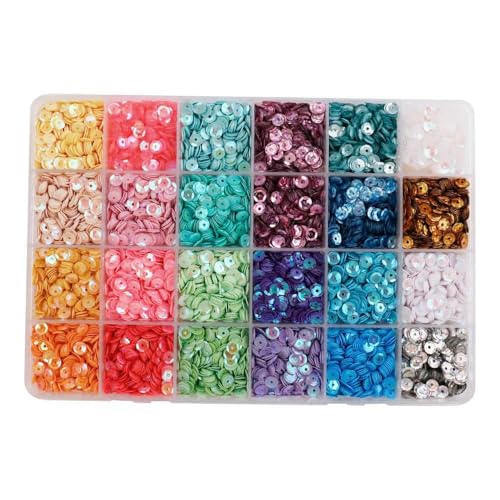 24 Farben Helle Pailletten Runde Flatback Konfetti Pailletten Nähen Hochzeitskleid DIY Bastelzubehör-S3 24 Farben Helle Pailletten Runde Flatback Konfetti Pailletten Nähen Hochzeitskleid DIY Bastelzubehör-S3 von OXFYY