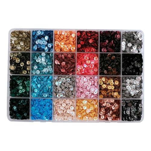 24 Farben Helle Pailletten Runde Flatback Konfetti Pailletten Nähen Hochzeitskleid DIY Bastelzubehör-S7 24 Farben Helle Pailletten Runde Flatback Konfetti Pailletten Nähen Hochzeitskleid DIY Bastelzubehör-S7 von OXFYY