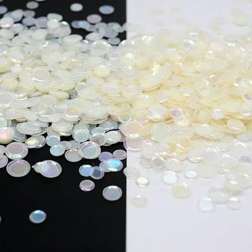 2500 Stück (50 g)/Los 4/5/6 mm Tasse, rund, ohne Loch, lose Pailletten, Glitzer, Paillette, Nähen, Hochzeit, Konfetti, Basteln, Kinder, DIY, brillant von OXFYY