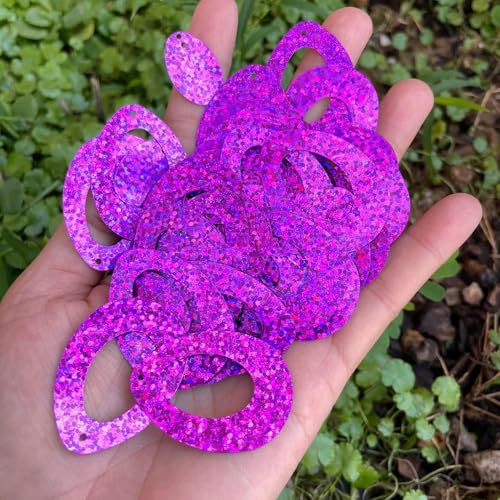 28 * 38 mm Großhandel Große Größe Hohle Eiertropfen Große ovale Pailletten zum Nähen von Bekleidungszubehör L-Pailletten Tanzkleidung DIY-L Hotpink-1000 g von OXFYY
