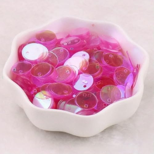 288 Stück 10 mm Pailletten, flache runde Pailletten, PVC, Nähen, Hochzeit, Basteln, DIY, handgefertigte Kleidungsstücke, Zubehör-BKLP16-10 mm, 288 Stück von OXFYY