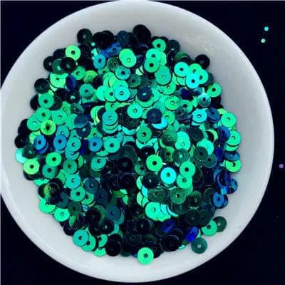 3,0 mm, 4,0 mm, 5 mm, 6 mm, flache, runde, lose PVC-Pailletten, Nähhandwerk für Hochzeitsdekoration, Kleidungsstück, Kleider, Schuhkappen, DIY-Zubehör, AB Schwarz 321, 2 mm, 4000 Stüc von OXFYY