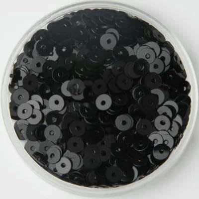 3,0 mm, 4,0 mm, 5 mm, 6 mm, flache, runde, lose PVC-Pailletten, zum Nähen, Basteln für Hochzeitsdekoration, Kleidungsstücke, Kleider, Schuhkappen, DIY-Zubehör, Schwarz, 6 mm, 720 Stüc von OXFYY