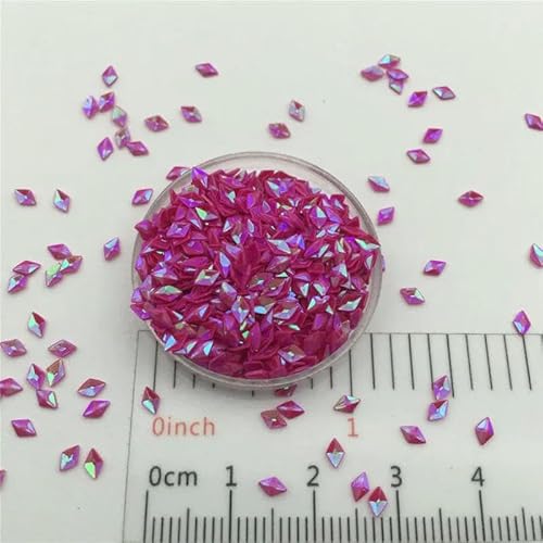 30 g 2 x 4,0 mm 3D-Rhombus-Pailletten, Glitzer-Pailletten für DIY-Nagelkunst, Basteln, Hochzeitsdekoration, Konfetti-AB Fuchsia-30 g 30 g 2 x 4,0 mm 3D-Rhombus-Pailletten, Glitzer-Pailletten für DIY-Nagelkunst, Basteln, Hochzeitsdekoration, Konfetti-AB Fuchsia-30 g von OXFYY