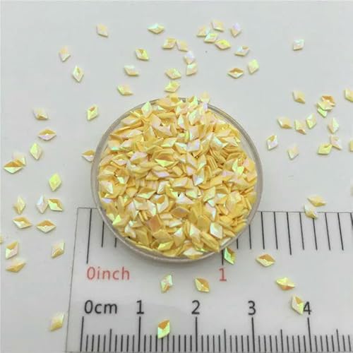 30 g 2 x 4,0 mm 3D-Rhombus-Pailletten, Glitzer-Pailletten für DIY-Nagelkunst, Basteln, Hochzeitsdekoration, Konfetti-AB-Gelb-150 g 30 g 2 x 4,0 mm 3D-Rhombus-Pailletten, Glitzer-Pailletten für DIY-Nagelkunst, Basteln, Hochzeitsdekoration, Konfetti-AB-Gelb-150 g von OXFYY