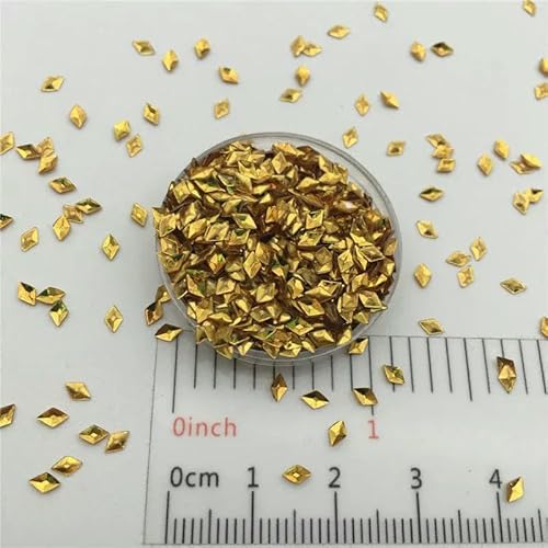 30 g 2 x 4,0 mm 3D-Rhombus-Pailletten, Glitzer-Pailletten für DIY-Nagelkunst, Basteln, Hochzeitsdekoration, Konfetti-Lasergold-30 g 30 g 2 x 4,0 mm 3D-Rhombus-Pailletten, Glitzer-Pailletten für DIY-Nagelkunst, Basteln, Hochzeitsdekoration, Konfetti-Lasergold-30 g von OXFYY