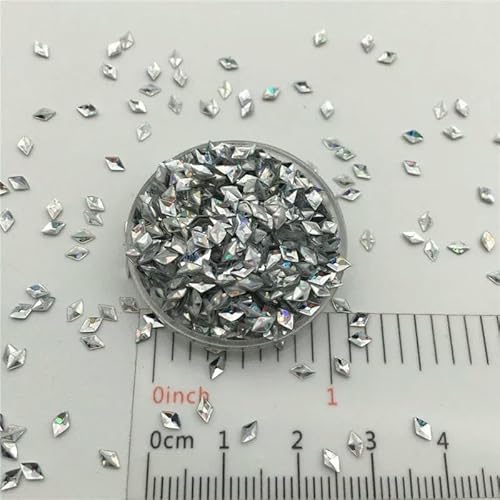 30 g 2 x 4,0 mm 3D-Rhombus-Pailletten, Glitzer-Pailletten für DIY-Nagelkunst, Basteln, Hochzeitsdekoration, Konfetti – Lasersilber – 30 g 30 g 2 x 4,0 mm 3D-Rhombus-Pailletten, Glitzer-Pailletten für DIY-Nagelkunst, Basteln, Hochzeitsdekoration, Konfetti – Lasersilber – 30 g von OXFYY
