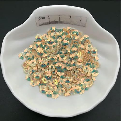 30 g 5 mm 6 mm 8 mm Cup Plum Blossom Lose Pailletten zum Nähen, Schuhe, Hüte, Kinder-DIY, Bastelzubehör, Großhandel-Goldbeige-6 mm 150 g von OXFYY