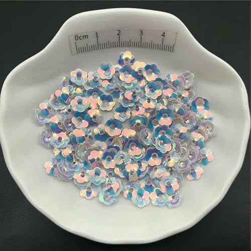 30 g 5 mm 6 mm 8 mm Cup Plum Blossom Lose Pailletten zum Nähen, Schuhe, Hüte, Kinder-DIY, Bastelzubehör, Großhandel-Goldweiß-8 mm 150 g von OXFYY