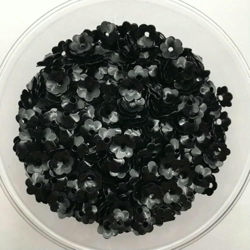 30 g 5 mm 6 mm 8 mm Cup Plum Blossom Lose Pailletten zum Nähen, Schuhe, Hüte, Kinder-DIY, Bastelzubehör, Großhandel-Schwarz-8 mm 150 g von OXFYY