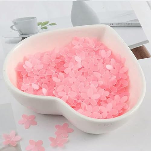 3D-Blumen-Pailletten, matt, 10 mm, Tasse, fünfblättrige Pflaumenpailletten, PVC-Gitter, Pailletten zum Nähen von Hochzeitskleidern, Zubehör, 300 Stück, dunkelmatt 3D-Blumen-Pailletten, matt, 10 mm, Tasse, fünfblättrige Pflaumenpailletten, PVC-Gitter, Pailletten zum Nähen von Hochzeitskleidern, Zubehör, 300 Stück, dunkelmatt von OXFYY