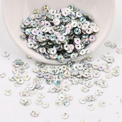 4,0 mm 5 mm 6 mm PVC-Pailletten mit rundem Loch, silberne Unterseite, Perlen, DIY, handgenäht, bestickt, lose Perlen-Pailletten, Punkt -YDJG27-4,0 mm 2000 Stück 4,0 mm 5 mm 6 mm PVC-Pailletten mit rundem Loch, silberne Unterseite, Perlen, DIY, handgenäht, bestickt, lose Perlen-Pailletten, Punkt -YDJG27-4,0 mm 2000 Stück von OXFYY