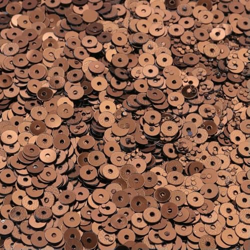 4,0 mm Pailletten, flach, rund, lose Pailletten, Basteln, Nähen, Kleidung, Dekoration, DIY-Zubehör, Kaffeebraun, 4,0 mm, 20 g 4,0 mm Pailletten, flach, rund, lose Pailletten, Basteln, Nähen, Kleidung, Dekoration, DIY-Zubehör, Kaffeebraun, 4,0 mm, 20 g von OXFYY