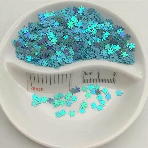 4,0 mm lose PVC-Pailletten für Nagelkunst, Maniküre, Hochzeitskonfetti, Zubehör für Ornamente/Bastelarbeiten, AB-Blau, 150 g von OXFYY