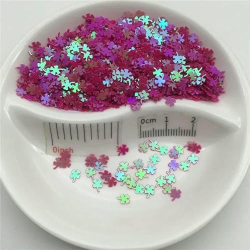 4,0 mm lose PVC-Pailletten für Nagelkunst, Maniküre, Hochzeitskonfetti, Zubehör für Ornamente/Bastelarbeiten, AB Fuchsia, 150 g von OXFYY
