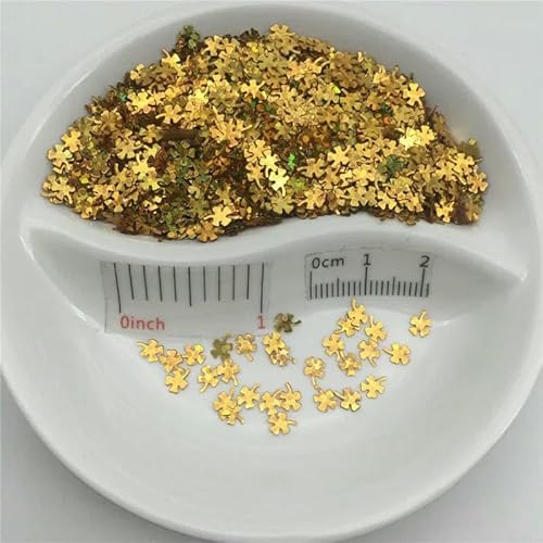 4,0 mm lose PVC-Pailletten für Nagelkunst, Maniküre, Hochzeitskonfetti, Zubehör für Ornamente/Bastelarbeiten, Gold, 150 g 4,0 mm lose PVC-Pailletten für Nagelkunst, Maniküre, Hochzeitskonfetti, Zubehör für Ornamente/Bastelarbeiten, Gold, 150 g von OXFYY