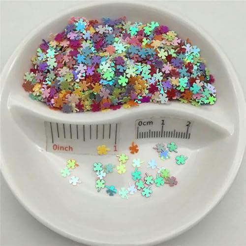 4,0 mm lose PVC-Pailletten für Nailart-Maniküre, Hochzeitskonfetti, Zubehör für Ornamente/Bastelarbeiten – AB-Mix – 150 g von OXFYY