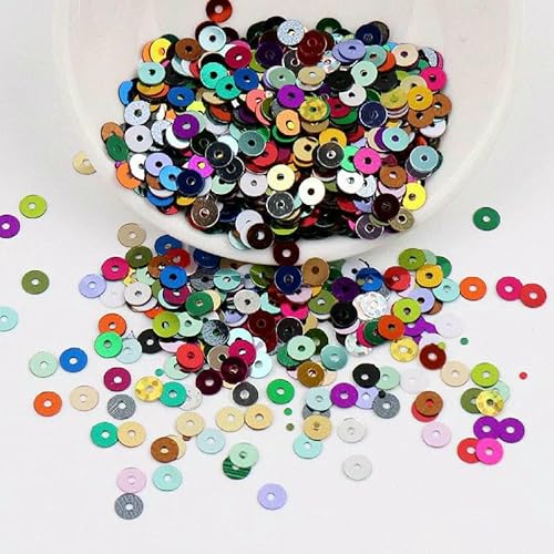4/5/6 mm kreisförmiges Loch PVC-Paillette, silberne Unterseite,perle, DIY, handgenähte Stickerei, verstreute Perlenpaillette auf Lager-001-6 mm, 1000 Stück 4/5/6 mm kreisförmiges Loch PVC-Paillette, silberne Unterseite,perle, DIY, handgenähte Stickerei, verstreute Perlenpaillette auf Lager-001-6 mm, 1000 Stück von OXFYY