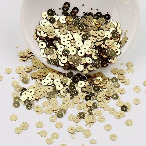 4/5/6 mm kreisförmiges Loch PVC-Paillette, silberne Unterseite,perle, DIY, handgenähte Stickerei, verstreute Perlenpaillette auf Lager-003-6 mm, 1000 Stück von OXFYY