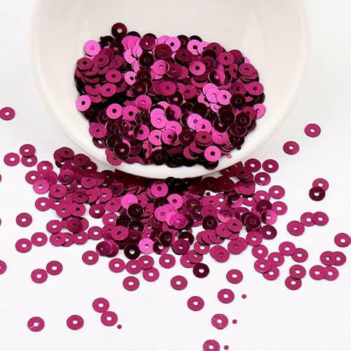4/5/6 mm kreisförmiges Loch PVC-Paillette silberne Unterseiteperle DIY handgenähte Stickerei Streuperlen-Paillette auf Lager-024-6 mm 1000 Stück von OXFYY