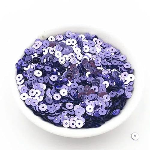 5 g/4,0 mm runde Pailletten, Basteln, Glitzer, Costura, Nähen, Handarbeit, Dekoration, Konfetti, DIY, Lentejuela, Brillos, Paillettes, Zubehör, lila, 4,0 mm von OXFYY
