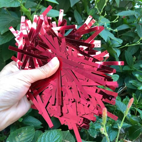 5 x 75 mm rechteckige Streifen-Pailletten für dekorative Kleidung, Mäntel, Taschen, modische Kleidungsstücke, DIY, rechteckige Pailletten, weinrot, 500 g 5 x 75 mm rechteckige Streifen-Pailletten für dekorative Kleidung, Mäntel, Taschen, modische Kleidungsstücke, DIY, rechteckige Pailletten, weinrot, 500 g von OXFYY