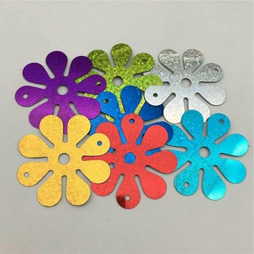 50 Stück/Los, 56 mm, flach, große Blume, zwei Löcher, lose Pailletten zum Nähen, für Hochzeiten, Basteln, Damen und Kinder, DIY-Kleidungszubehör, L-Mix, 50 Stück 50 Stück/Los, 56 mm, flach, große Blume, zwei Löcher, lose Pailletten zum Nähen, für Hochzeiten, Basteln, Damen und Kinder, DIY-Kleidungszubehör, L-Mix, 50 Stück von OXFYY