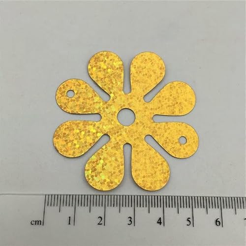 50 Stück/Los, 56 mm, flach, große Blume, zwei Löcher, lose Pailletten zum Nähen, für Hochzeiten, Basteln, Damen und Kinder, DIY-Kleidungszubehör,gold, 50 Stück 50 Stück/Los, 56 mm, flach, große Blume, zwei Löcher, lose Pailletten zum Nähen, für Hochzeiten, Basteln, Damen und Kinder, DIY-Kleidungszubehör,gold, 50 Stück von OXFYY