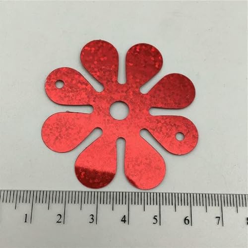 50 Stück/Los, 56 mm, flach, große Blume, zwei Löcher, lose Pailletten zum Nähen, für Hochzeiten, Basteln, Damen und Kinder, DIY-Kleidungszubehör,rot, 200 Stück 50 Stück/Los, 56 mm, flach, große Blume, zwei Löcher, lose Pailletten zum Nähen, für Hochzeiten, Basteln, Damen und Kinder, DIY-Kleidungszubehör,rot, 200 Stück von OXFYY