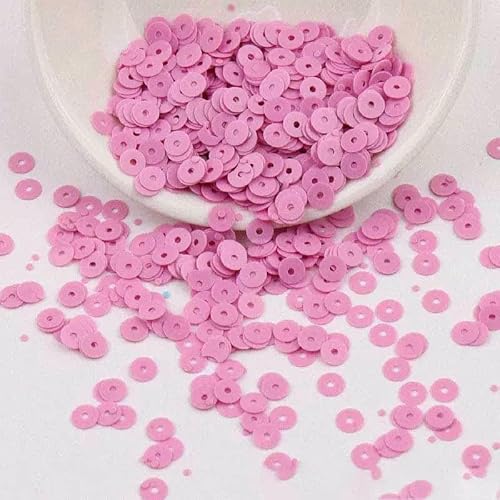 50 g/Beutel Mittelloch Porzellanfarbene Pailletten Bastelflugzeug Große runde Pailletten Kleidung/Handtaschenzubehör DIY Blatt 3/4/5/6/8/10 mm-lila r von OXFYY