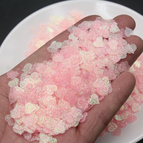 50 g/Los 8 mm Glitzer-Pailletten in Herzform, Zubehör, Glitzer-Pailletten, DIY-Basteldekoration, Konfetti-Rosa-8 mm von OXFYY