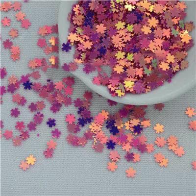 50 g/Los Brillante Frühlingsblume 5 mm und Rebe 9 * 14,0 mm flache lose Pailletten zum Basteln, Scrapbooking, Konfetti-Dekoration-Bri Fuchsia 50 g von OXFYY