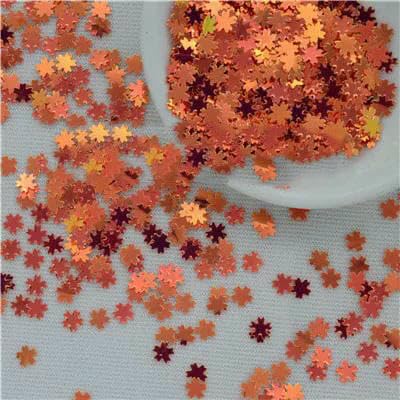 50 g/Los Brilliant Spring Flower 5 mm und Vine 9 * 14,0 mm flache lose Pailletten Paillette für Handwerk Scrapbooking Konfetti Dekoration-Bri Red 50g von OXFYY