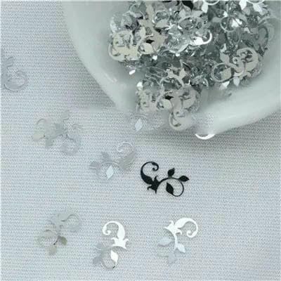 50 g/Los Brilliant Spring Flower 5 mm und Vine 9 * 14,0 mm flache lose Pailletten Paillette für Handwerk Scrapbooking Konfetti Dekoration-Silber 30 g 50 g/Los Brilliant Spring Flower 5 mm und Vine 9 * 14,0 mm flache lose Pailletten Paillette für Handwerk Scrapbooking Konfetti Dekoration-Silber 30 g von OXFYY