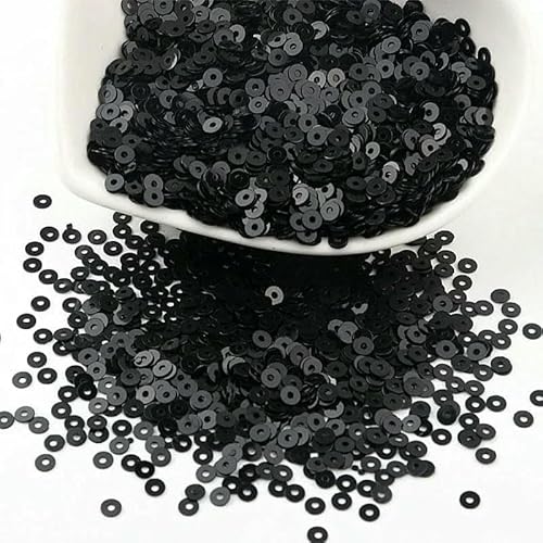 50 g flache, runde Pailletten, 3,0 mm, 4,0 mm, 5 mm, 6 mm, lose Glitzer-Pailletten aus PVC für Handarbeiten, Hochzeitsbasteln, Nähdekoration, Schwarz, 6 mm, 50 Gramm 50 g flache, runde Pailletten, 3,0 mm, 4,0 mm, 5 mm, 6 mm, lose Glitzer-Pailletten aus PVC für Handarbeiten, Hochzeitsbasteln, Nähdekoration, Schwarz, 6 mm, 50 Gramm von OXFYY
