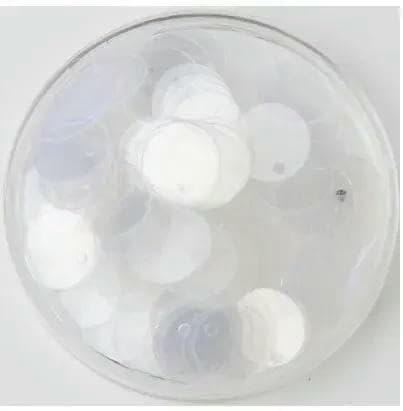 50 g große Pailletten, 10 mm, 15 mm, 20 mm, 25 mm, 30 mm, flache, runde Pailletten, Nähen, Hochzeitsbastelzubehör, transparent, 20 mm, 50 g, 450 Stück von OXFYY