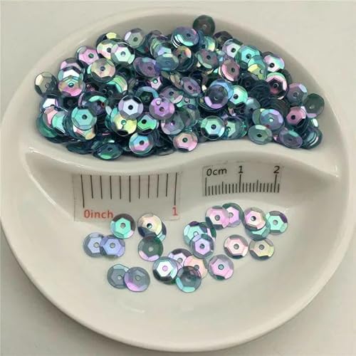 6 mm große, runde, transparente PVC-Pailletten zum Nähen, Basteln, für Hochzeitsdekoration, Kleidungsstücke, Kleider, Schuhkappen, DIY – Spezialblau – 6 mm, 720 Stück, 10 g 6 mm große, runde, transparente PVC-Pailletten zum Nähen, Basteln, für Hochzeitsdekoration, Kleidungsstücke, Kleider, Schuhkappen, DIY – Spezialblau – 6 mm, 720 Stück, 10 g von OXFYY