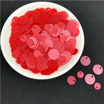 600 Stück matte Glitzer-Pailletten, Mix, Größe 6 mm, 8 mm, 10 mm, bunt, runde Form, lose Pailletten, zum Nähen, Basteln, Damenbekleidung, Zubehör, Mattrot 600 Stück matte Glitzer-Pailletten, Mix, Größe 6 mm, 8 mm, 10 mm, bunt, runde Form, lose Pailletten, zum Nähen, Basteln, Damenbekleidung, Zubehör, Mattrot von OXFYY