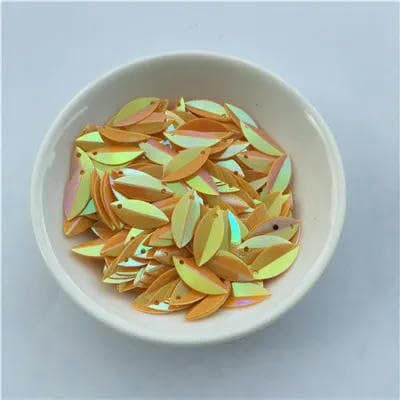 720 Stück 6 x 14,0 mm, ovale, gefaltete Pailletten in Pferdeaugenform, lose Pailletten zum Basteln, Hochzeitsdekoration, Nähzubehör, AB Dunkelgelb 720 Stück 6 x 14,0 mm, ovale, gefaltete Pailletten in Pferdeaugenform, lose Pailletten zum Basteln, Hochzeitsdekoration, Nähzubehör, AB Dunkelgelb von OXFYY