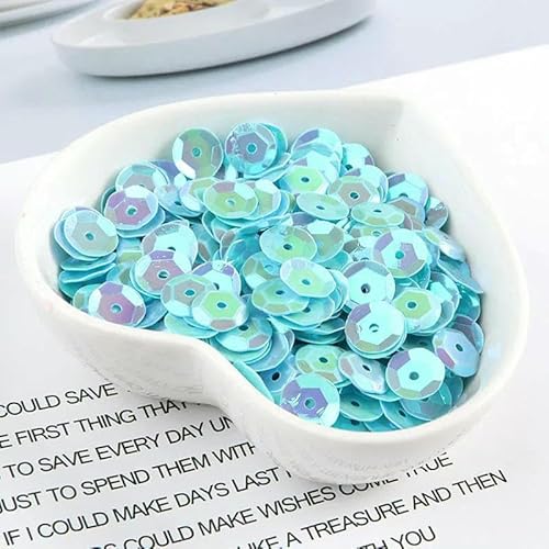 8 mm Cup-Pailletten, AB-plattiert, runde, lose Pailletten, zum Nähen, für Hochzeiten, Bastelarbeiten, Kleider, Mäntel, DIY-Zubehör, 360 Stück, AB Hellblau, 8 mm Cup, 360 Stück 8 mm Cup-Pailletten, AB-plattiert, runde, lose Pailletten, zum Nähen, für Hochzeiten, Bastelarbeiten, Kleider, Mäntel, DIY-Zubehör, 360 Stück, AB Hellblau, 8 mm Cup, 360 Stück von OXFYY
