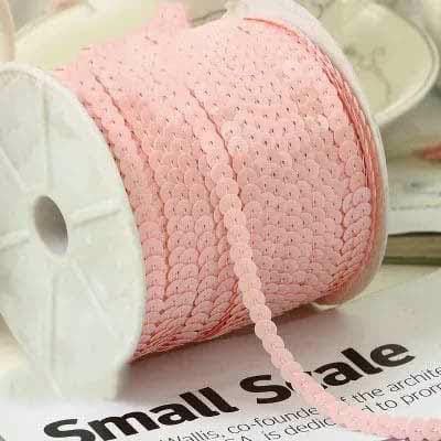 91,4 m 6 mm flaches, rundes Pailletten-Spitzenband zum Aufnähen auf Besatz, Paillettenschnüre auf Rolle zum Basteln, Stoffaccessoires für Damen, einfarbiges Rosa 91,4 m 6 mm flaches, rundes Pailletten-Spitzenband zum Aufnähen auf Besatz, Paillettenschnüre auf Rolle zum Basteln, Stoffaccessoires für Damen, einfarbiges Rosa von OXFYY
