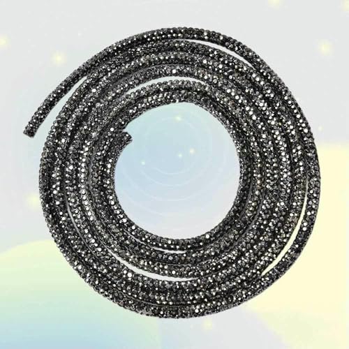 Dichtes Glaskristall-Strass-Applikation, Streifen, Seil, Kordel, Besatz, DIY-Kleid, Taille, Schnürsenkel, Kleidung, Kapuzenpullover, Kordelzug, Haarnadel, 4,0 mm, grau, 5 m Dichtes Glaskristall-Strass-Applikation, Streifen, Seil, Kordel, Besatz, DIY-Kleid, Taille, Schnürsenkel, Kleidung, Kapuzenpullover, Kordelzug, Haarnadel, 4,0 mm, grau, 5 m von OXFYY