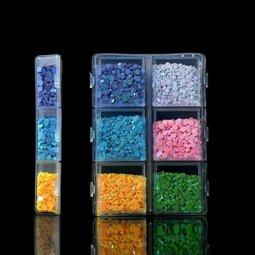 Gitter/Box, gemischte Glitzerpulver-Pailletten, 3D-Pailletten, Pailletten, Party-Bastelarbeiten, Pailletten, Party-Bastelarbeiten, DIY-Nagelkunst, Hochzeitsdekoration, O-rund, 2–3,0 m Gitter/Box, gemischte Glitzerpulver-Pailletten, 3D-Pailletten, Pailletten, Party-Bastelarbeiten, Pailletten, Party-Bastelarbeiten, DIY-Nagelkunst, Hochzeitsdekoration, O-rund, 2–3,0 m von OXFYY